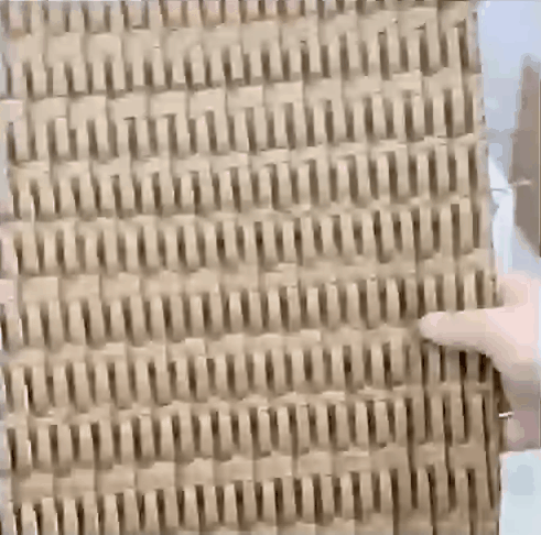 Honeycomb cushioning paper output