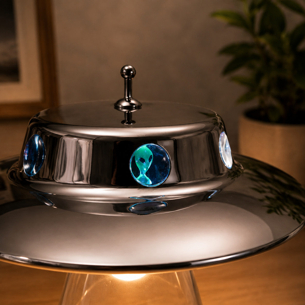 UFO Sci‑Fi Decor Lamp – Touch‑Controlled Ambient LED Light