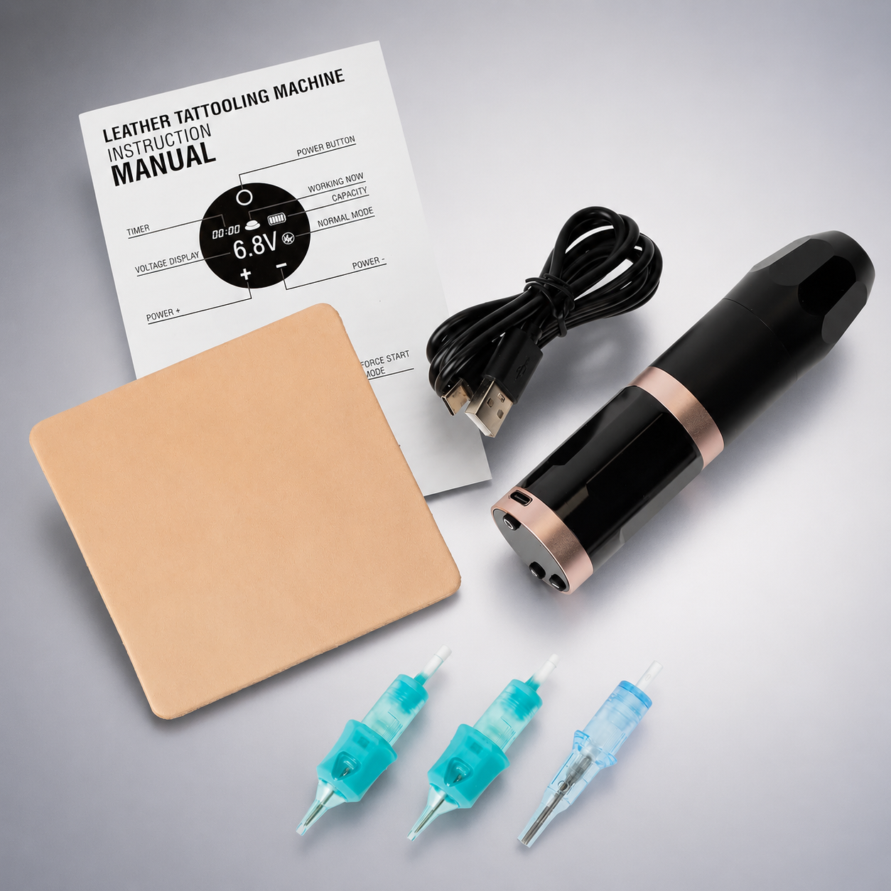 Professional Leather Embosser Kit for Tattoo-Like Leather Art