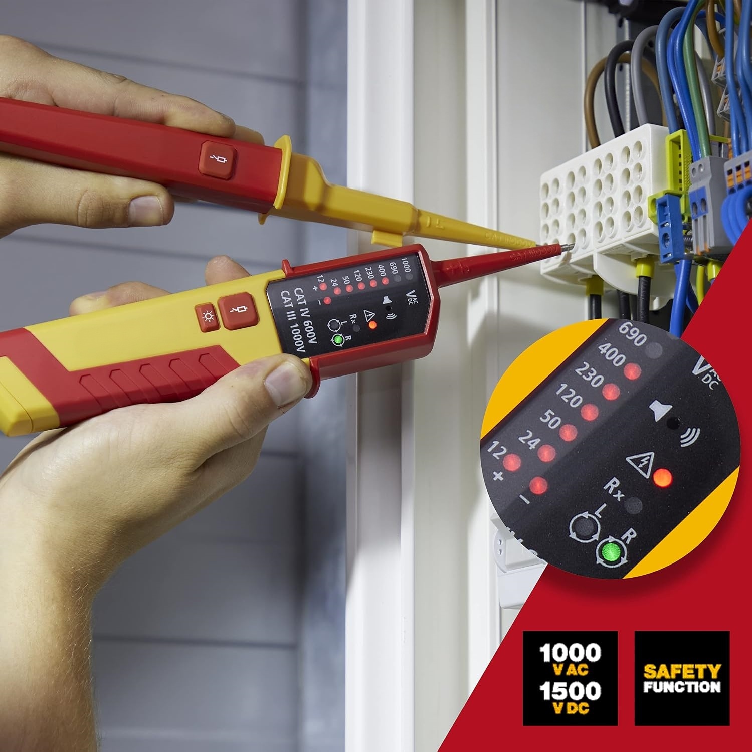 Ergonomic Pocket Electrical Tester for Voltage & Continuity Checks