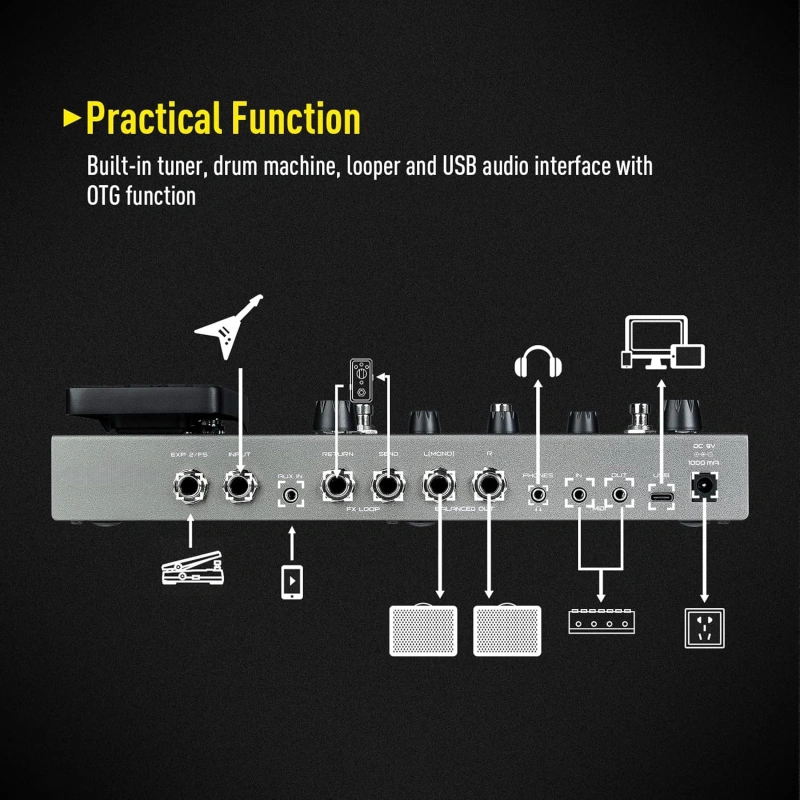 Multi-Effects Processor with Expression Pedal