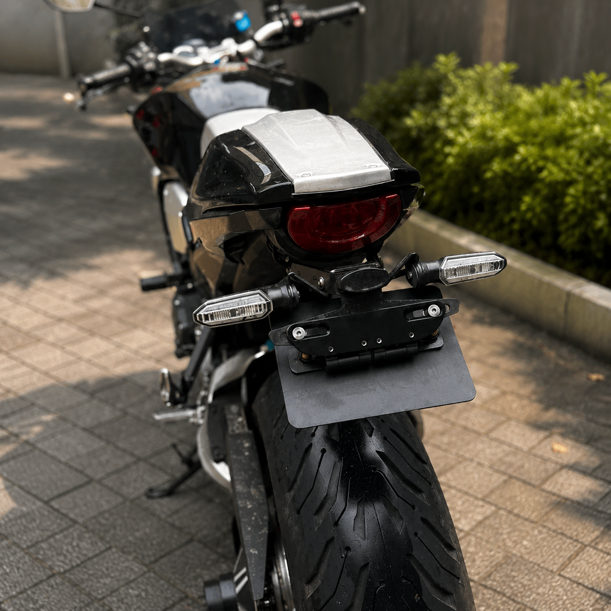 Universal Adjustable Flip Bracket | Flexible Motorcycle License Plate Mount