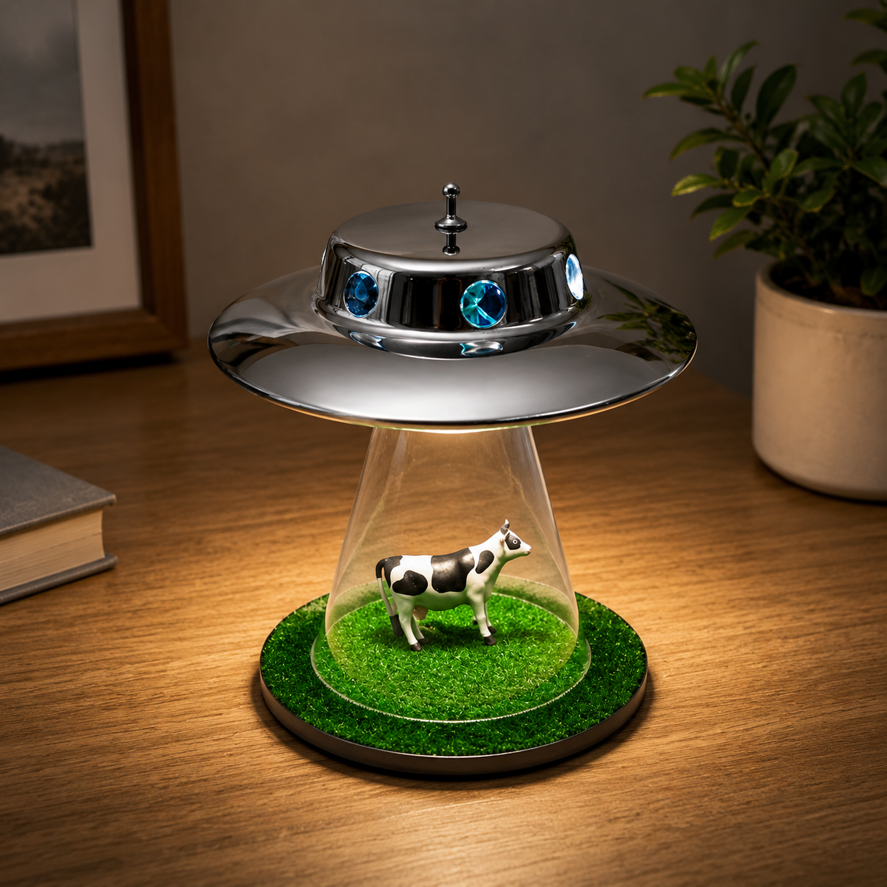 UFO Sci‑Fi Decor Lamp – Touch‑Controlled Ambient LED Light