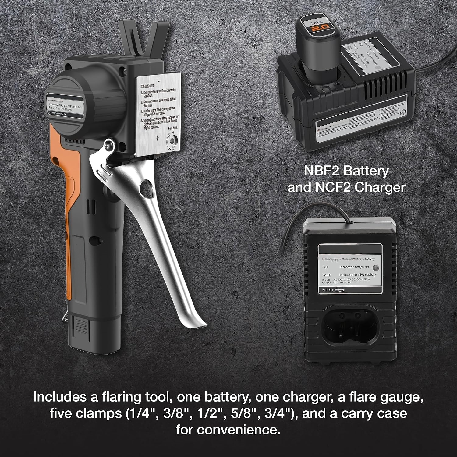 Cordless Power Flaring Tool,45° Precision Flare for HVAC Copper Tubing