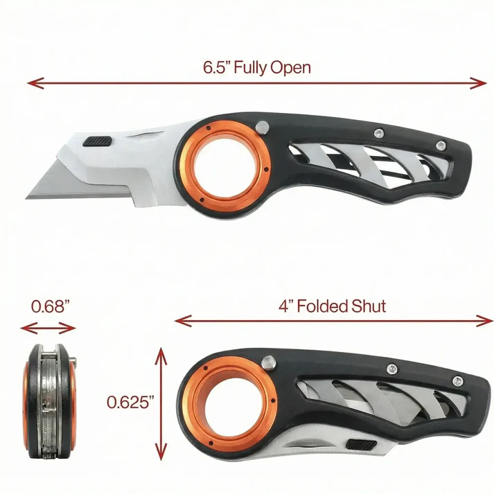 Foldable Multi-Function Utility Box Cutter Knife