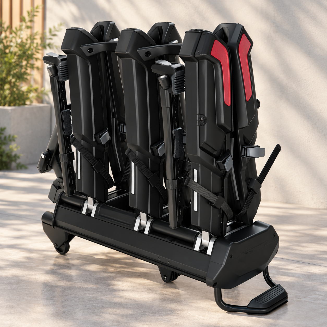Heavy-Duty Platform Bike Carrier , Tilt-Away Design for Hatch Access & Garage Storage