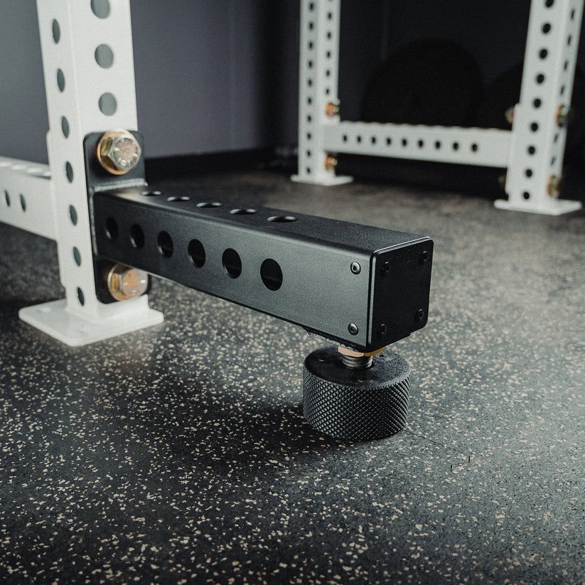 Adjustable Rack Feet | Height Leveling & Band Anchor for Power Racks