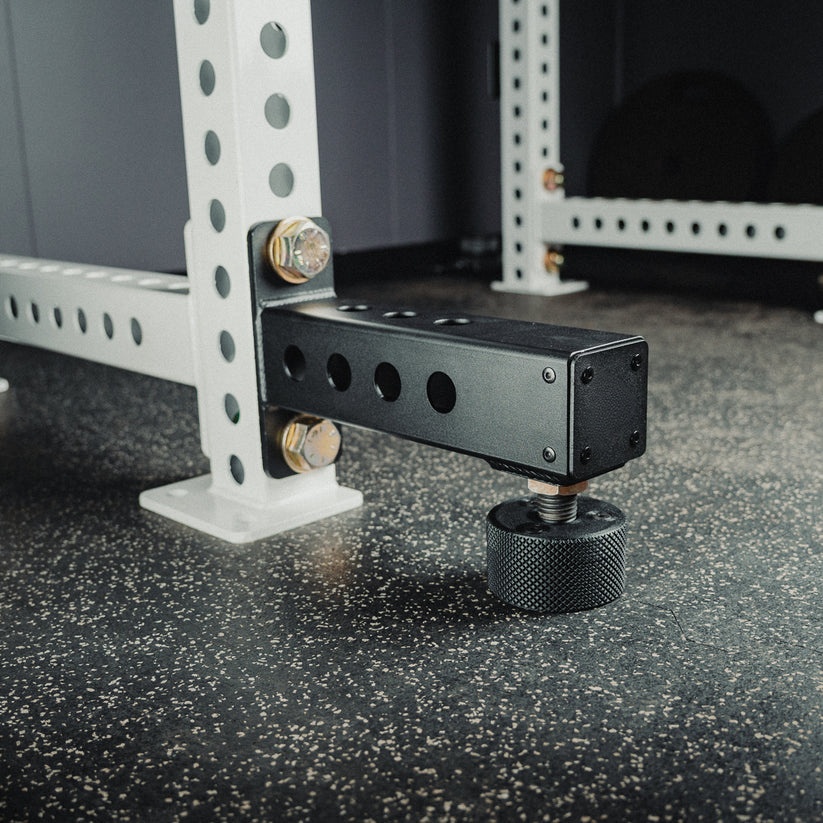 Adjustable Rack Feet | Height Leveling & Band Anchor for Power Racks
