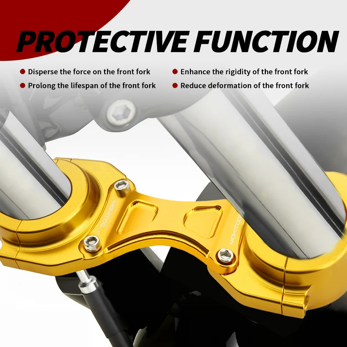 Heavy-Duty 49mm Fork Brace to Reduce Fork Flex & Enhance Handling