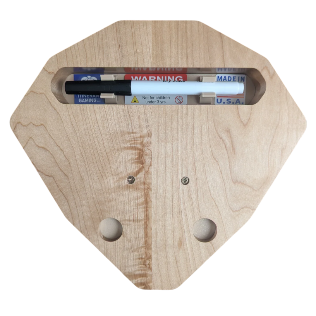 Tabletop Baseball Board Game ,  Built‑In Dice Popper with Integrated Piece Storage & Dry‑Erase Scoreboard