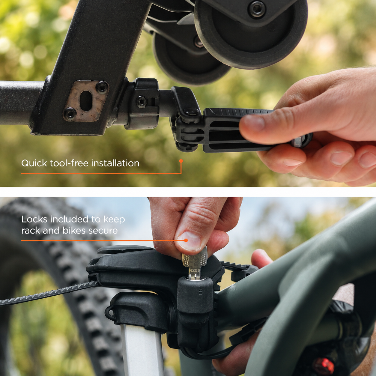 Heavy-Duty Platform Bike Carrier , Tilt-Away Design for Hatch Access & Garage Storage
