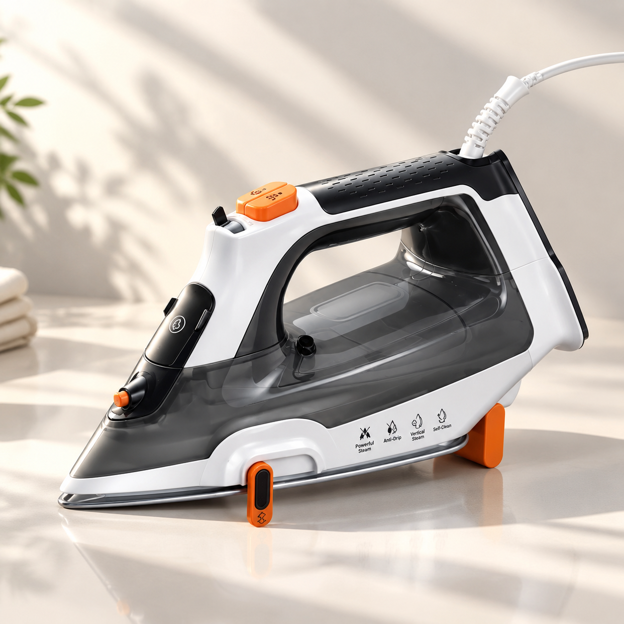 Smart Steam Iron with Automatic Lift Safety System & Universal Smart Temp