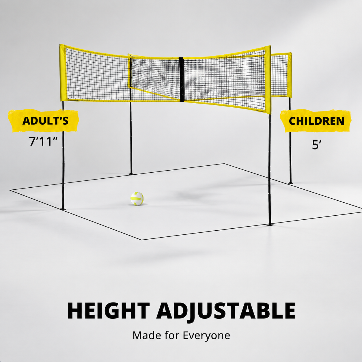 4-way cross volleyball net set