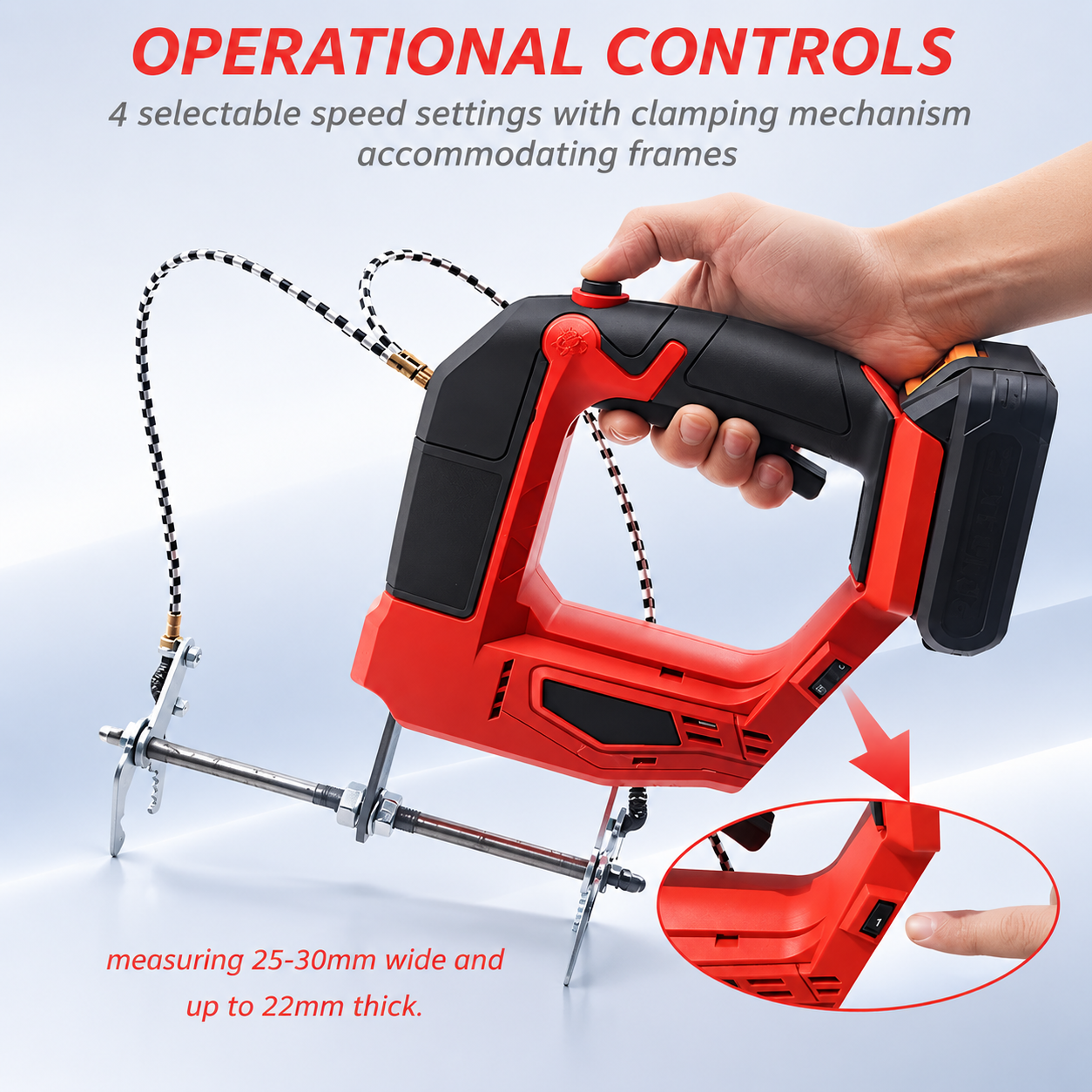 Cordless Electric Bee Shaker , 4‑Speed Adjustable Handheld Beehive Frame Shaking Beekeeping Tool