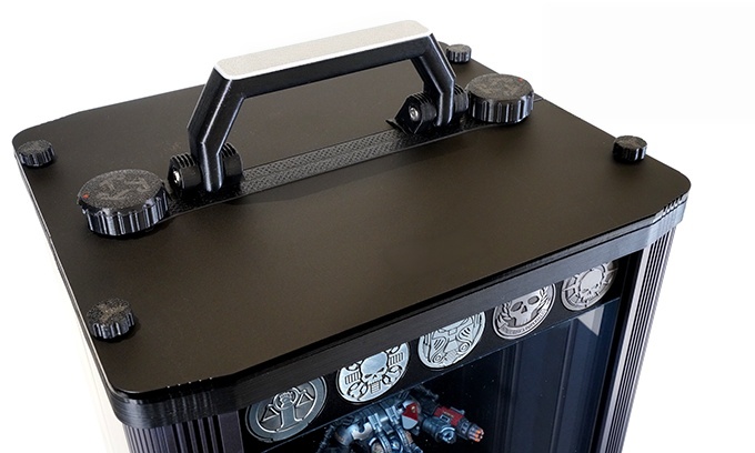 Modular Wargame Carry & Display Case | Aluminum‑ABS Hard Shell for Miniatures, Dice & Terrain