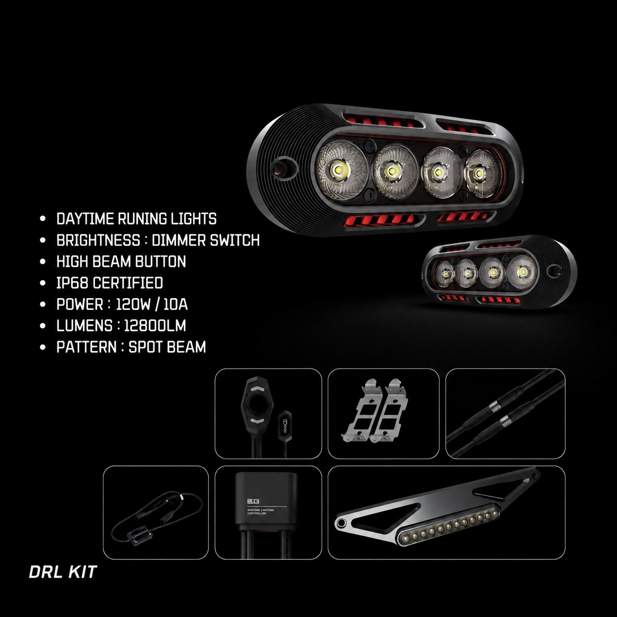 Motorcycle Auxiliary Light Kit