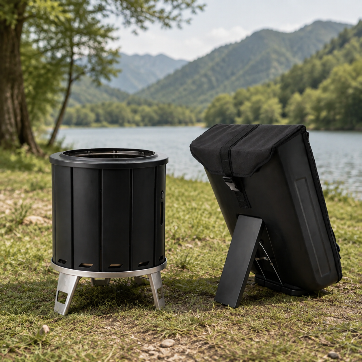 Foldable Smokeless Fire Pit – Portable Outdoor Campfire Solution