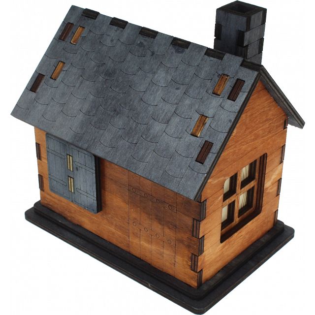 Mysterious Locked Cabin Puzzle Box – Unlock the Secrets Inside