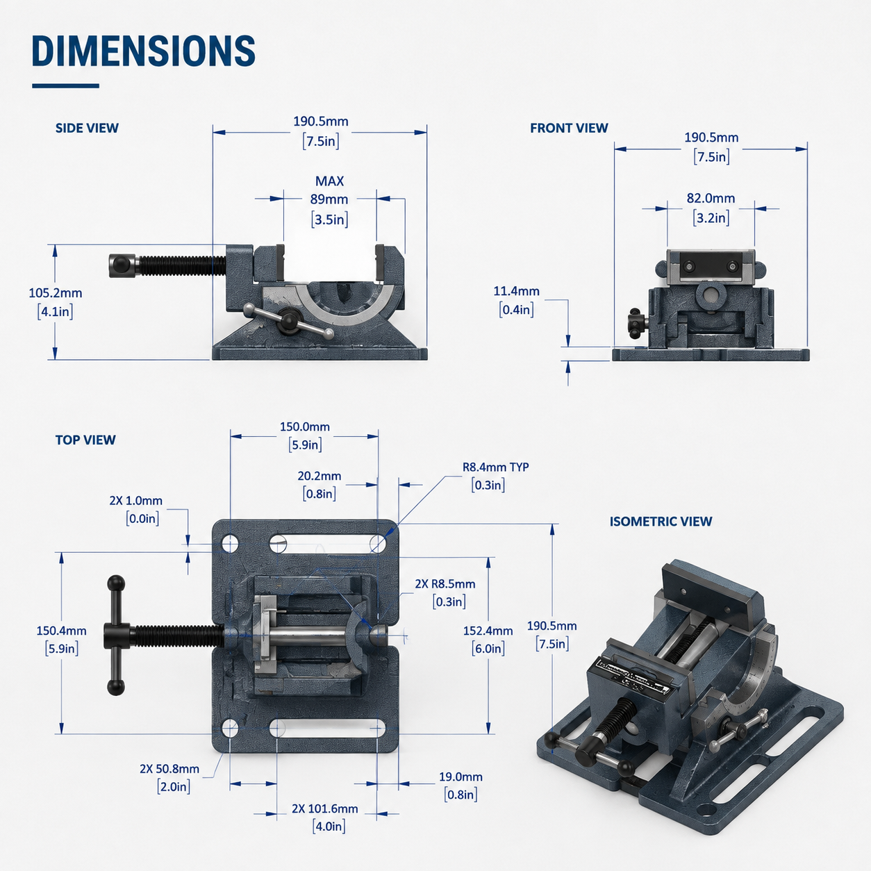 Adjustable Angle Drill Press Vise – Heavy Duty Precision Workholding Tool