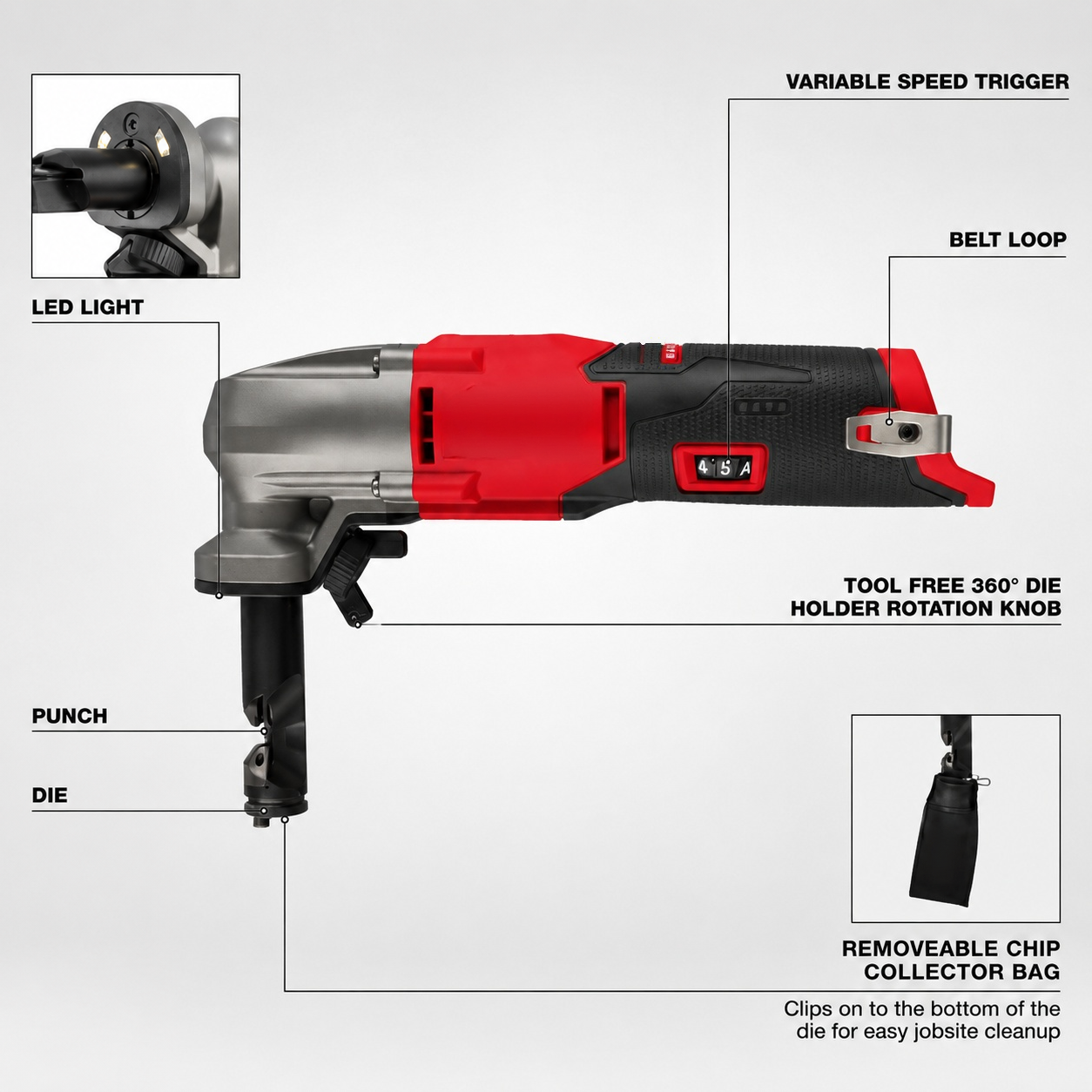 Cordless Metal Nibbler – Compact Sheet Metal Cutting Tool