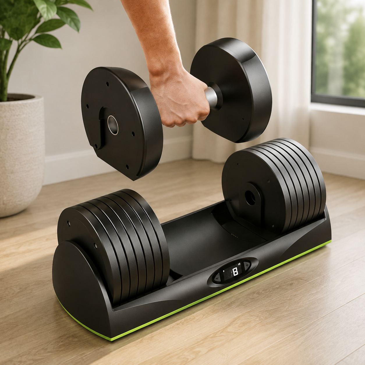 Smart Adjustable Dumbbell Set – Digital Weight Training System