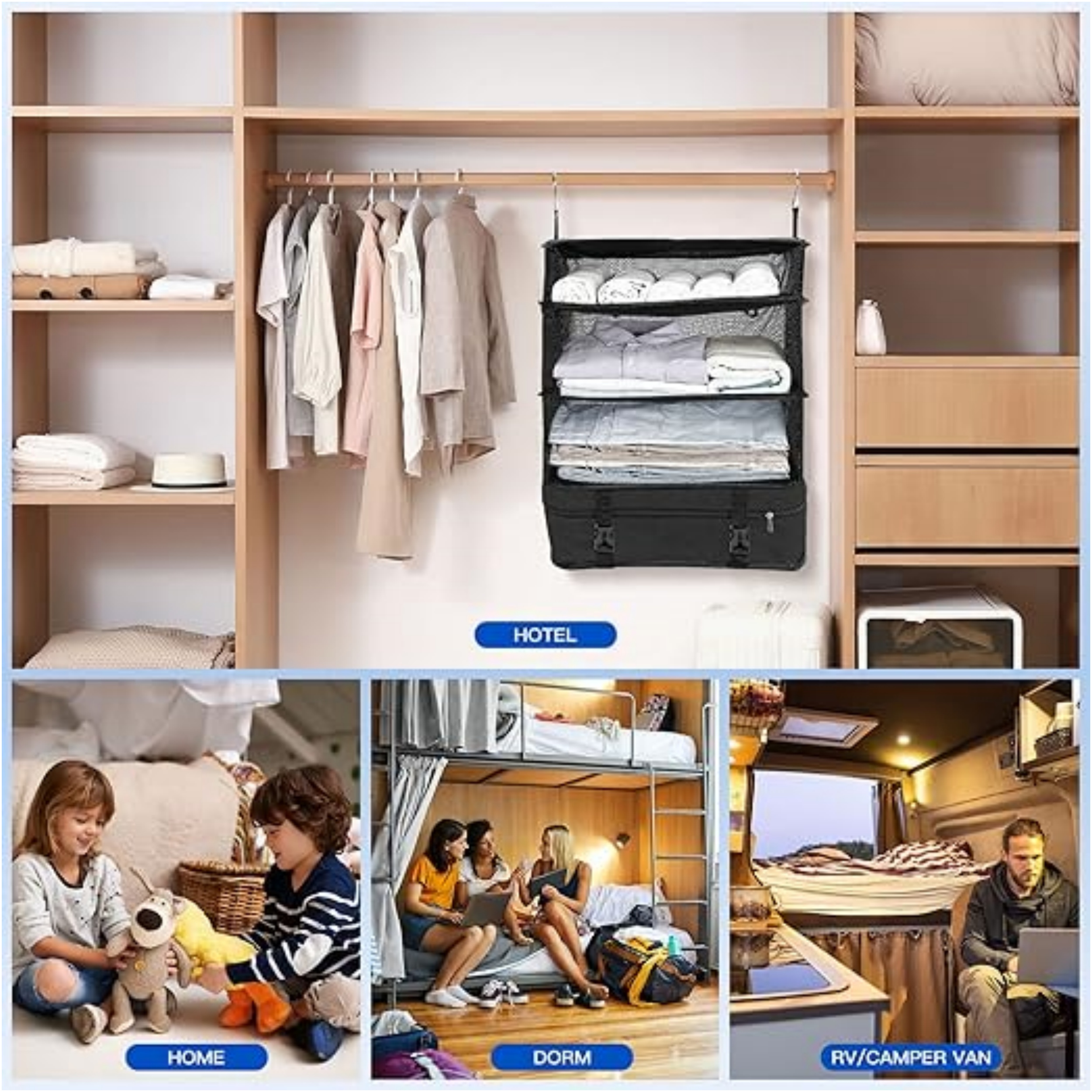 Travel Hanging Organizer with Toiletry Bag – Your Portable Wardrobe on the Go