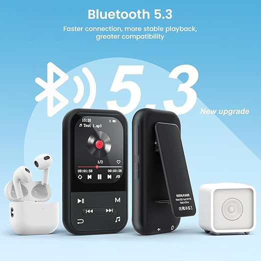 AUDIOCULAR X20 – 6-in-1 Smart MP3 Player with Pedometer & Heart Rate Tracking