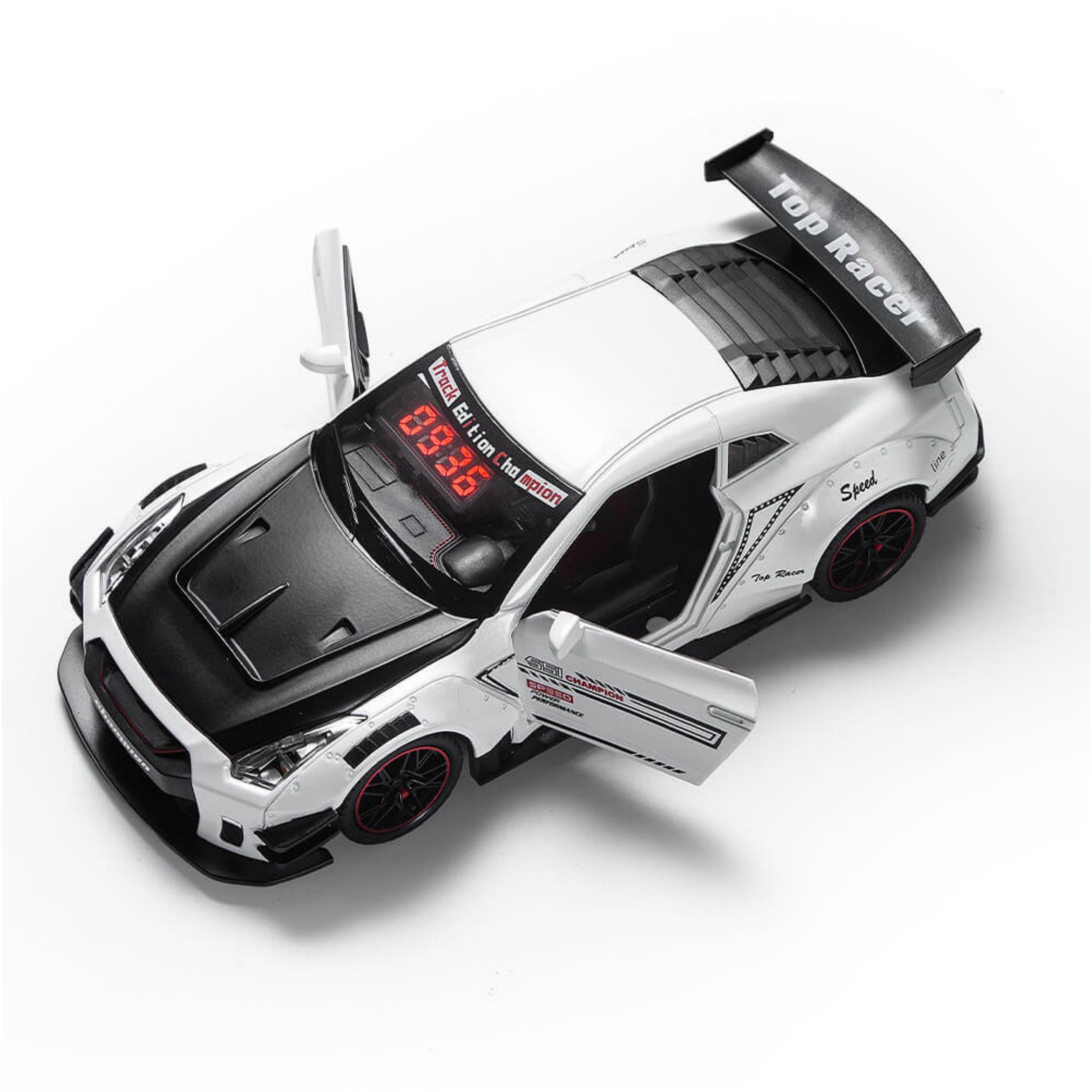 GTR Car Alarm Clock – Engine Sound, Light, Mist & Remote 
