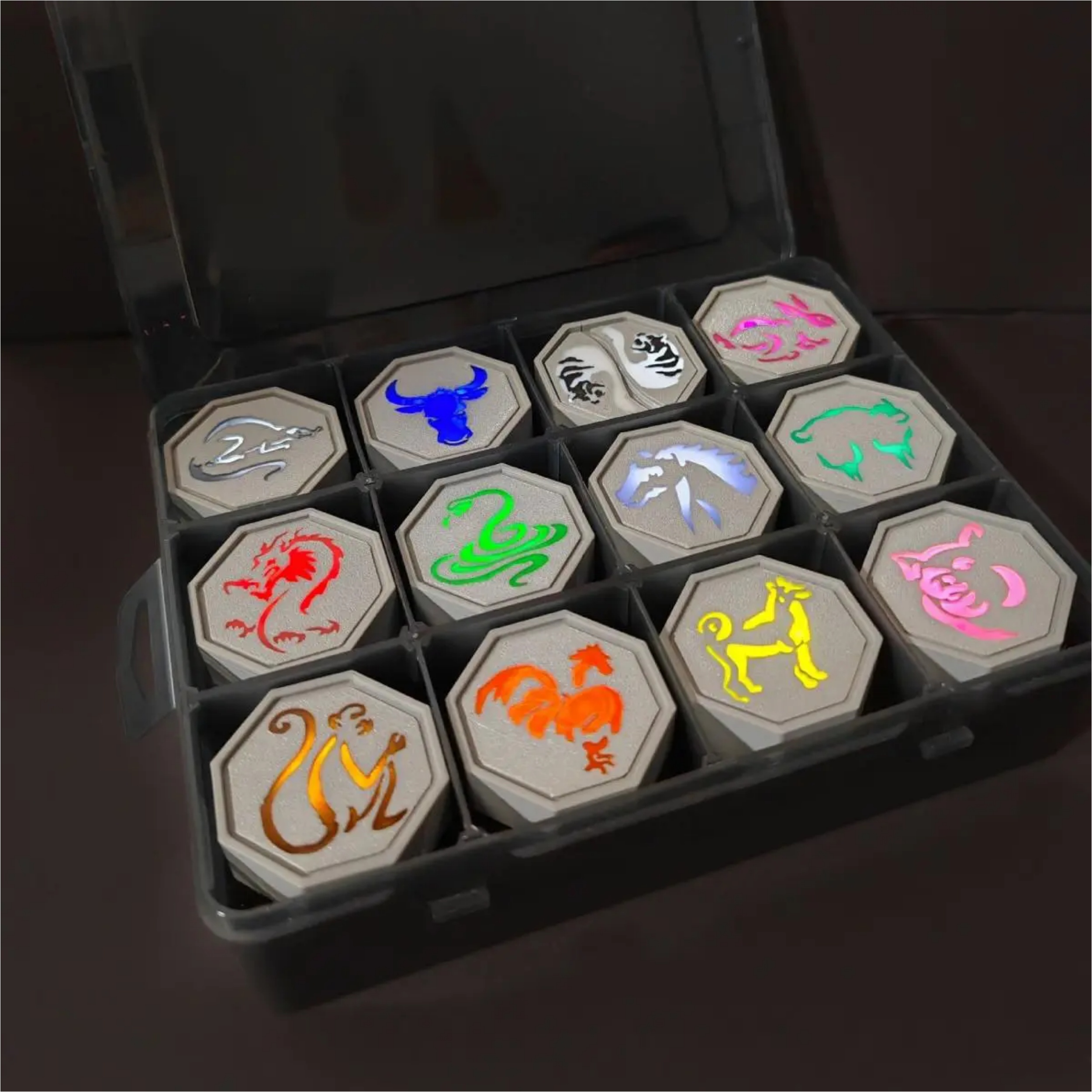 Complete 12-Piece Talisman Set – Removable, Glow Effect, PETG Material