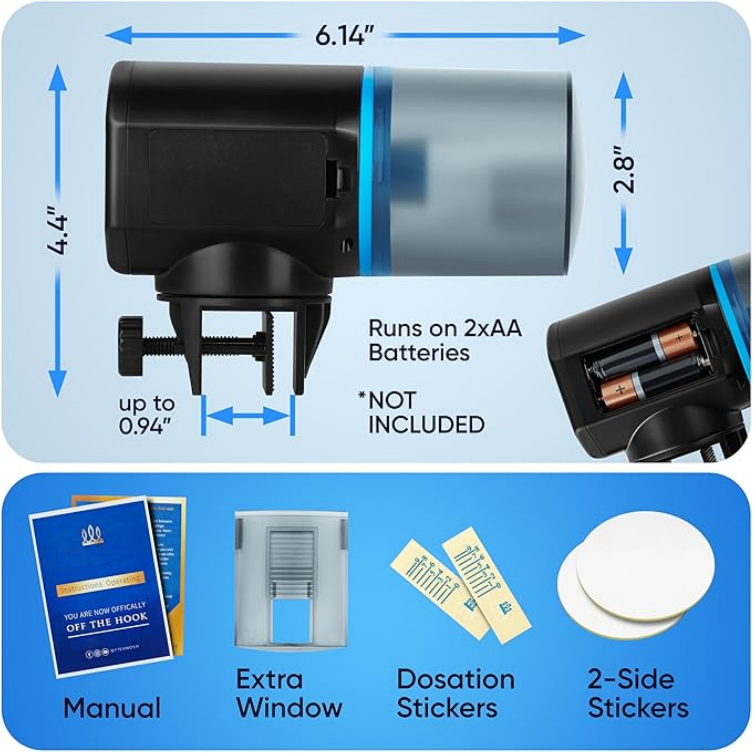 Automatic Fish Feeder – Programmable Timer, Portion Control, Quiet Operation