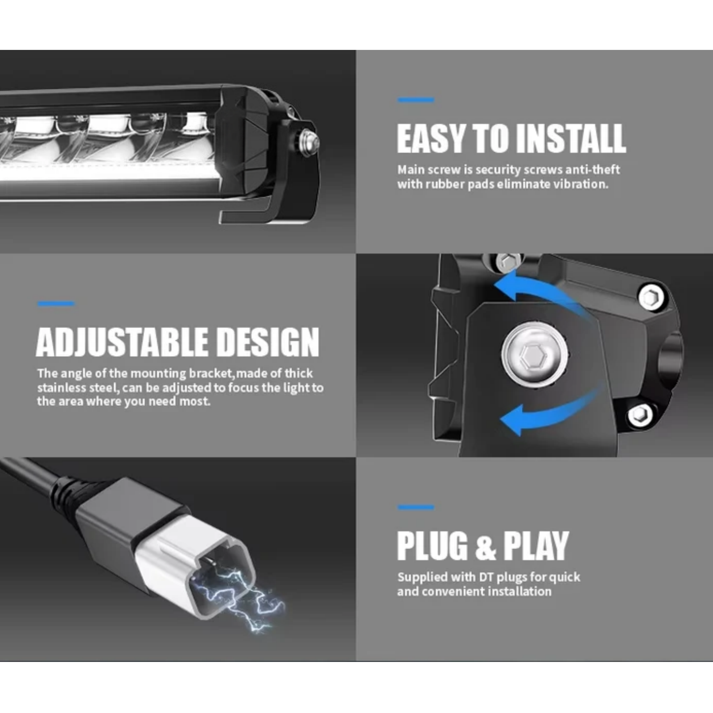 Single Row LED Light Bar – High Performance Off-Road Lighting Solution