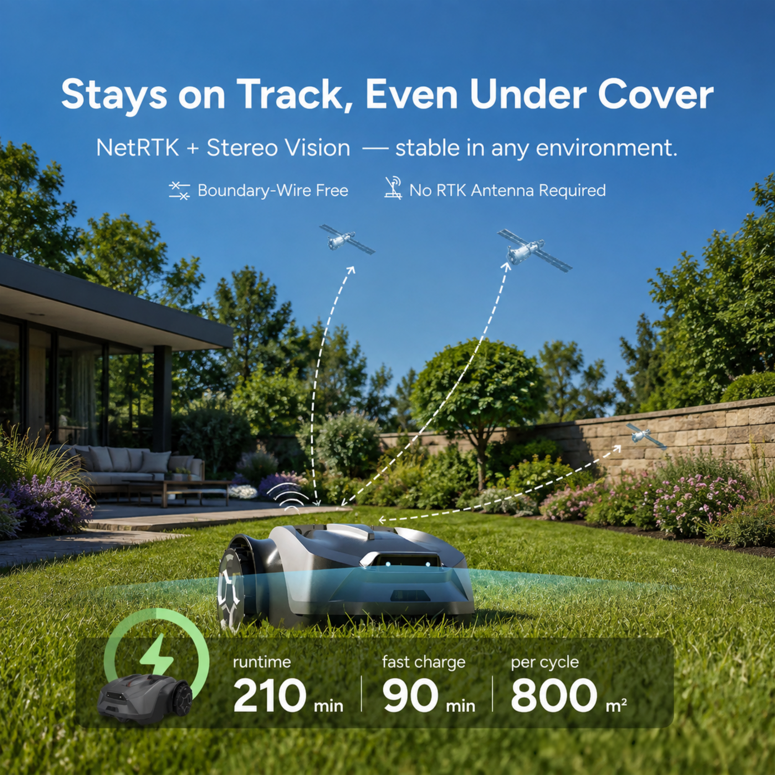 Intelligent Robotic Lawn Mower – AI Navigation & Smart Lawn Care System