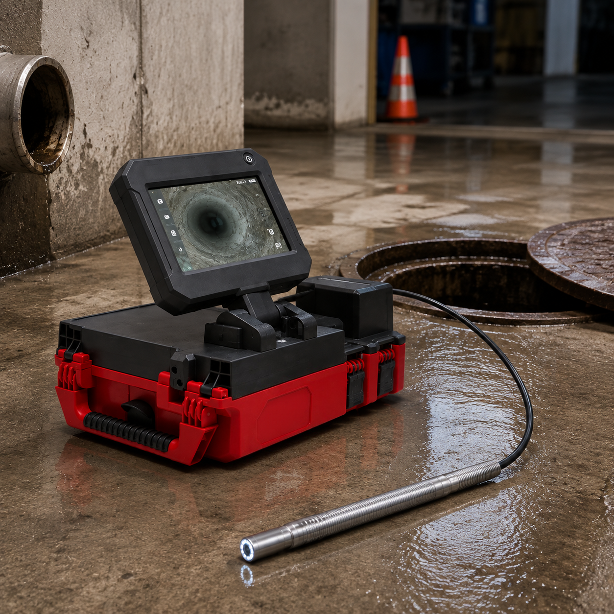 Portable Sewer Inspection Camera – HD Pipeline Viewing System With Flexible Cable