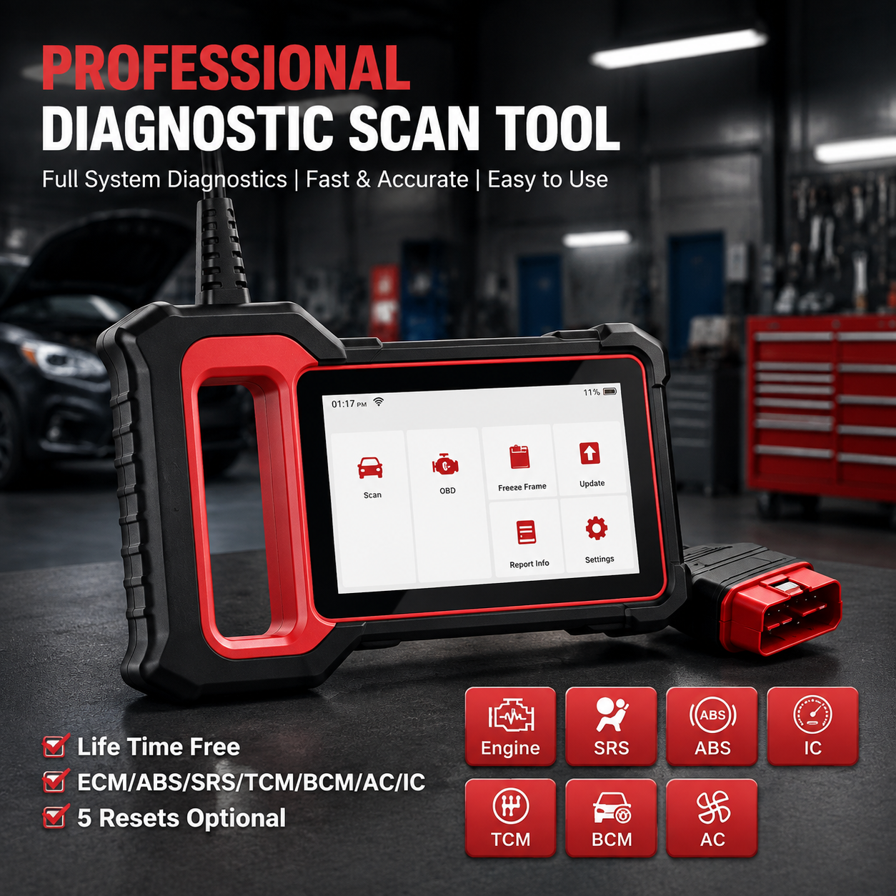 Professional OBD2 Diagnostic Scanner – Smart Vehicle Analysis Tablet