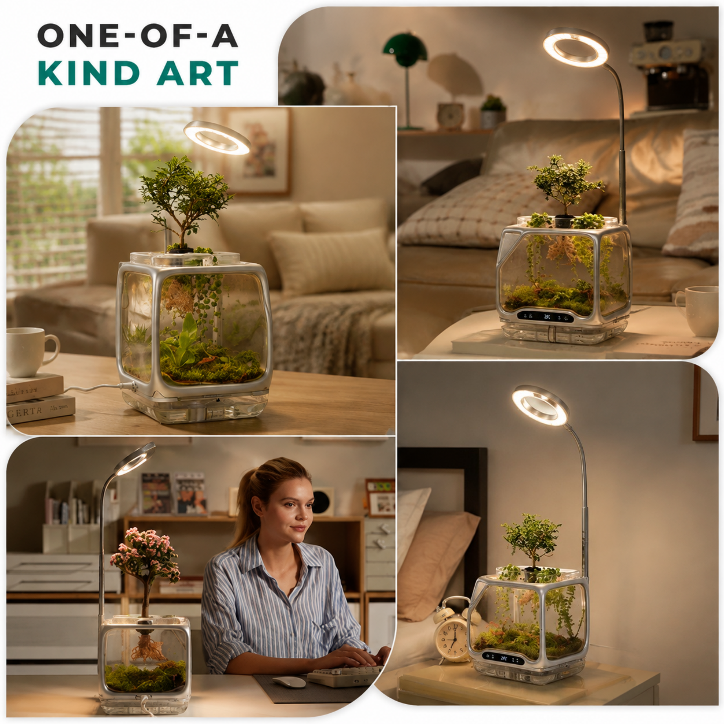 Scenic Aeroponic Ecosystem – Smart Indoor Garden With Mist Growing Technology