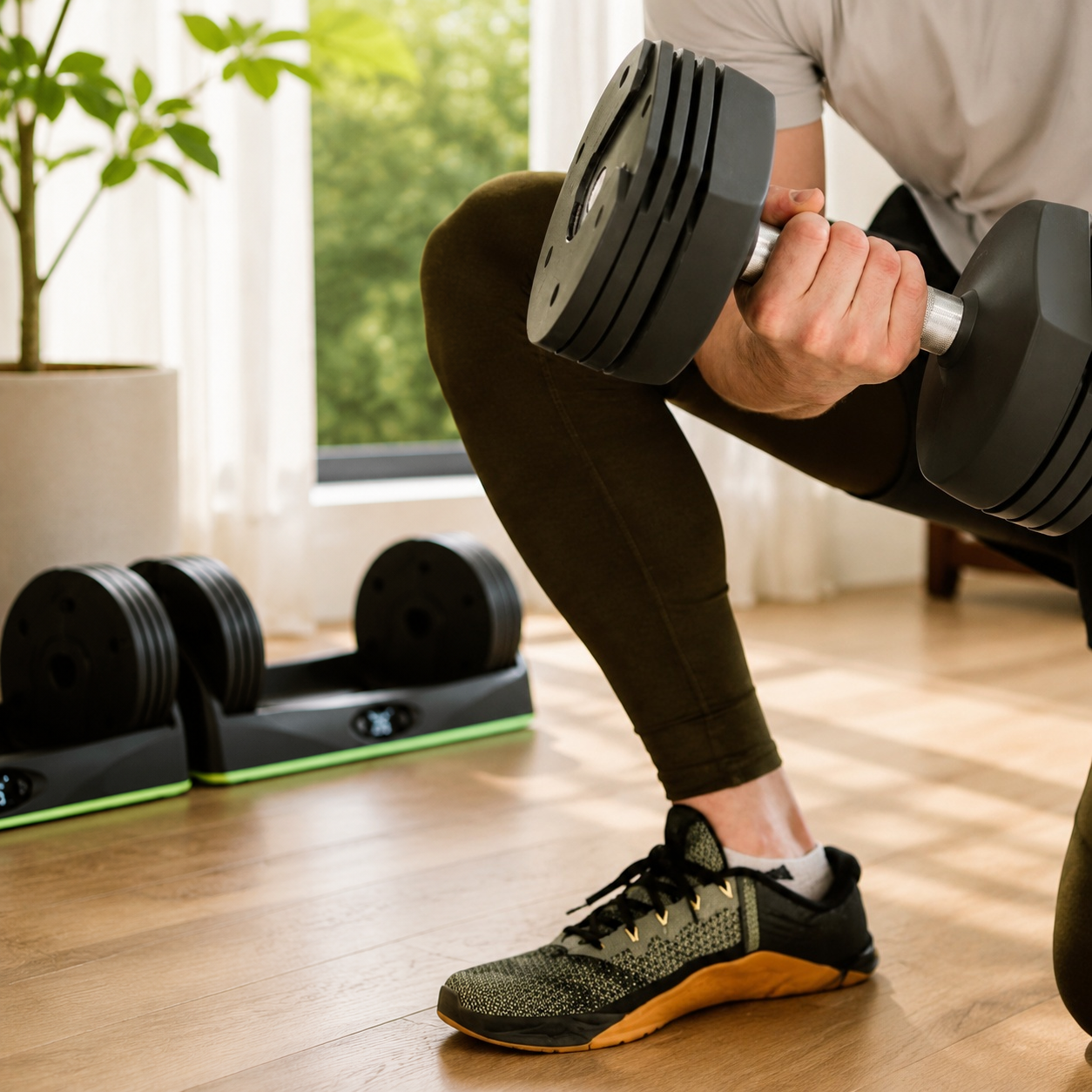 Smart Adjustable Dumbbell Set – Digital Weight Training System