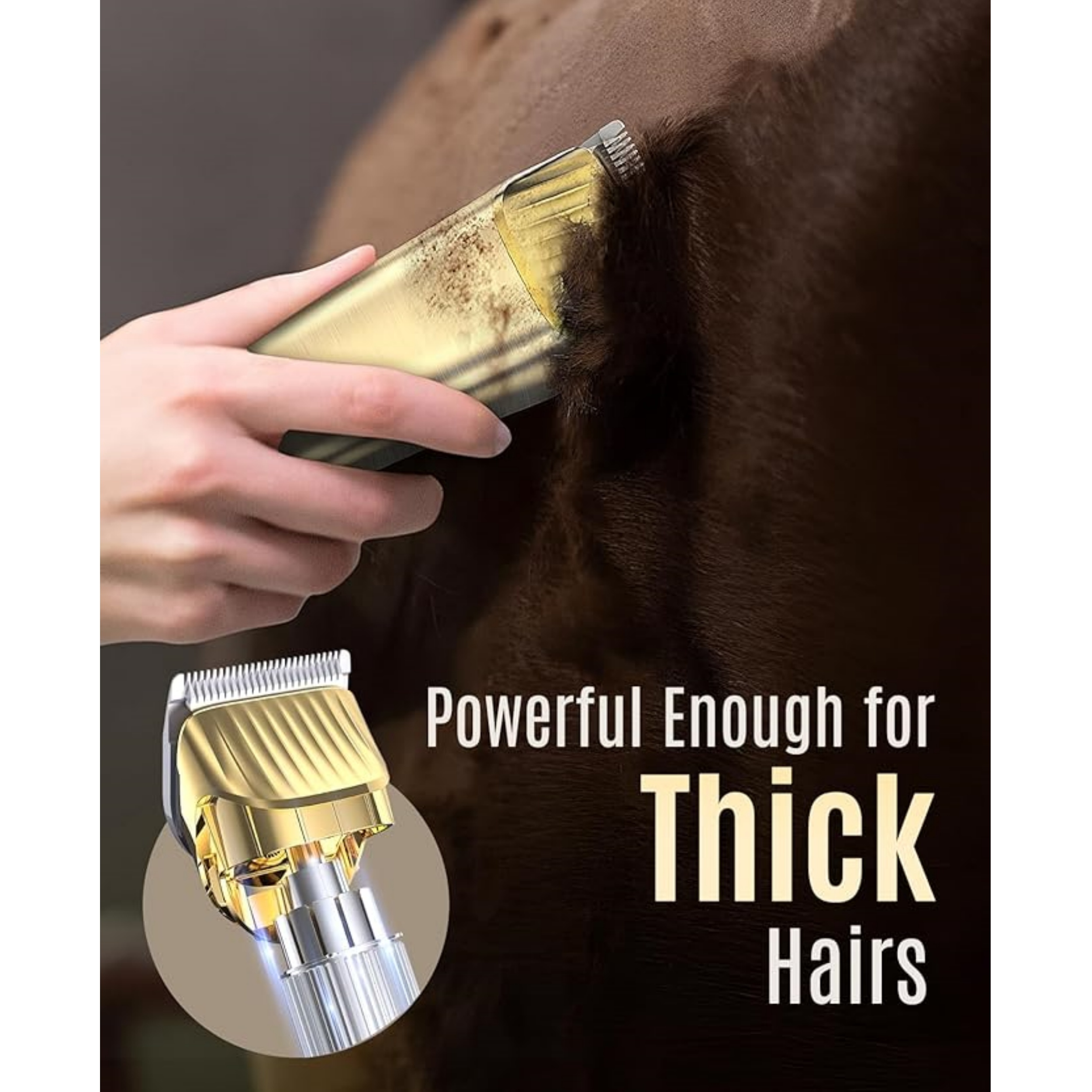 Cordless Horse Clippers – Low Noise, 2‑Speed for Thick & Matted Coats 