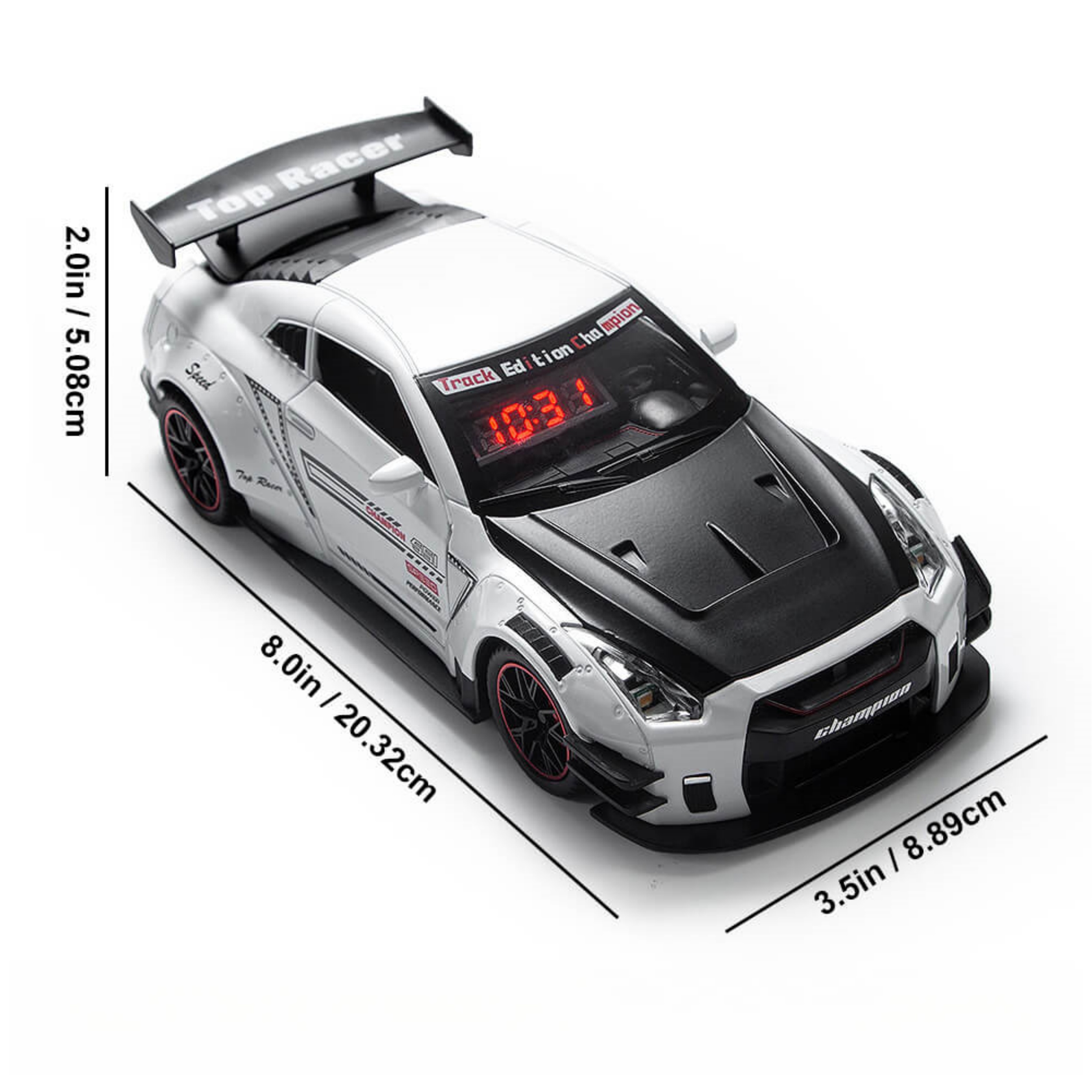 GTR Car Alarm Clock – Engine Sound, Light, Mist & Remote 