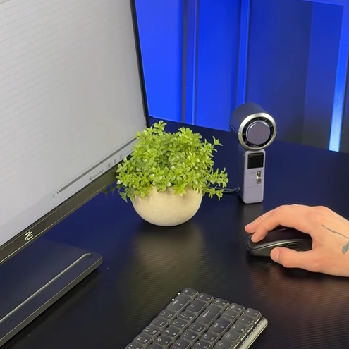 Portable Cooling Fan with LED Display