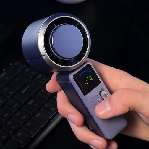 Portable Cooling Fan with LED Display