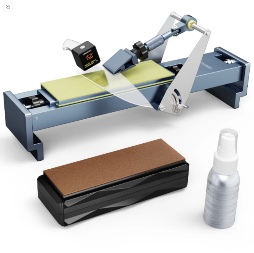 Precision Knife Sharpener – 4mm Diamond Stone, 10–30° Digital Angle, 1000+ Knives