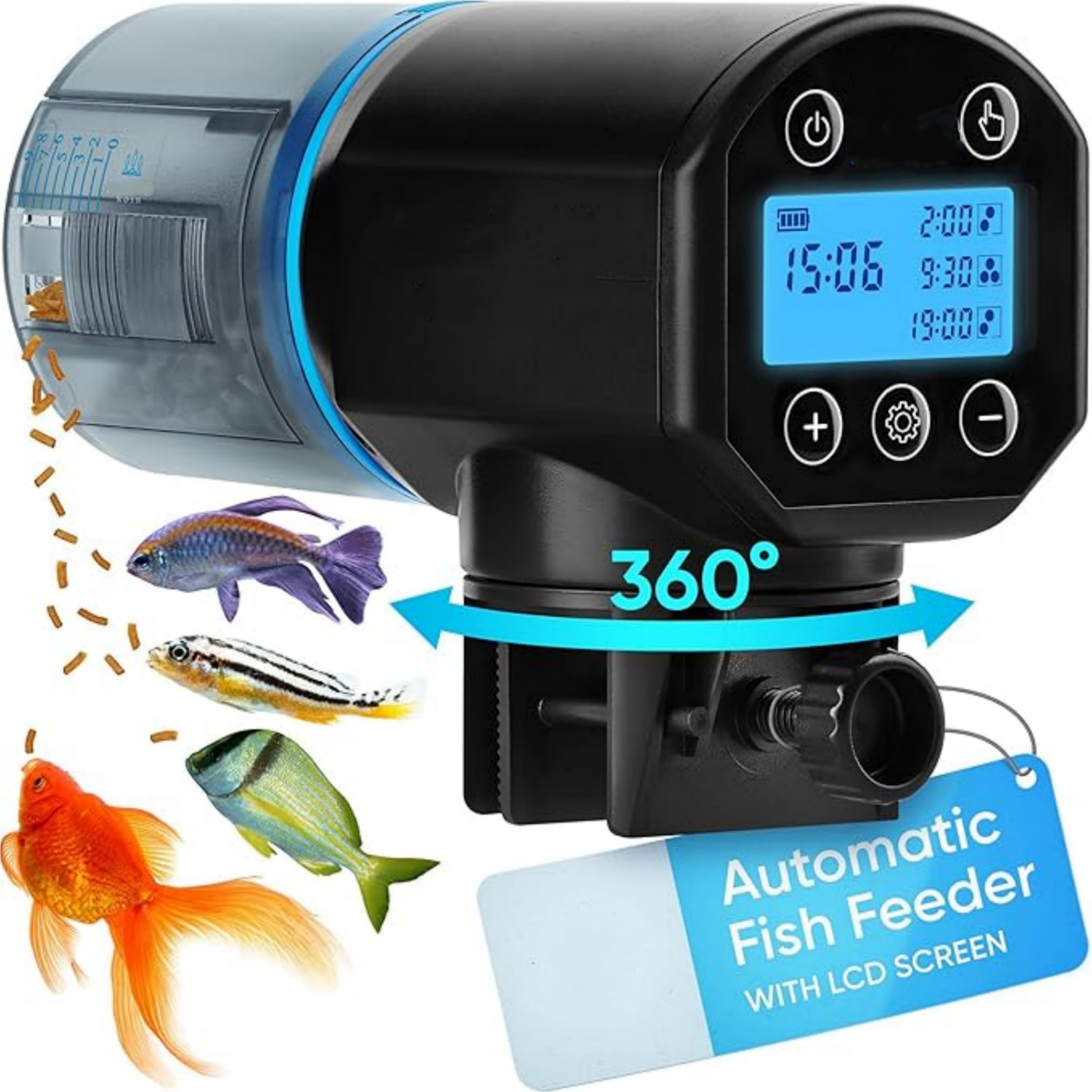 Automatic Fish Feeder – Programmable Timer, Portion Control, Quiet Operation