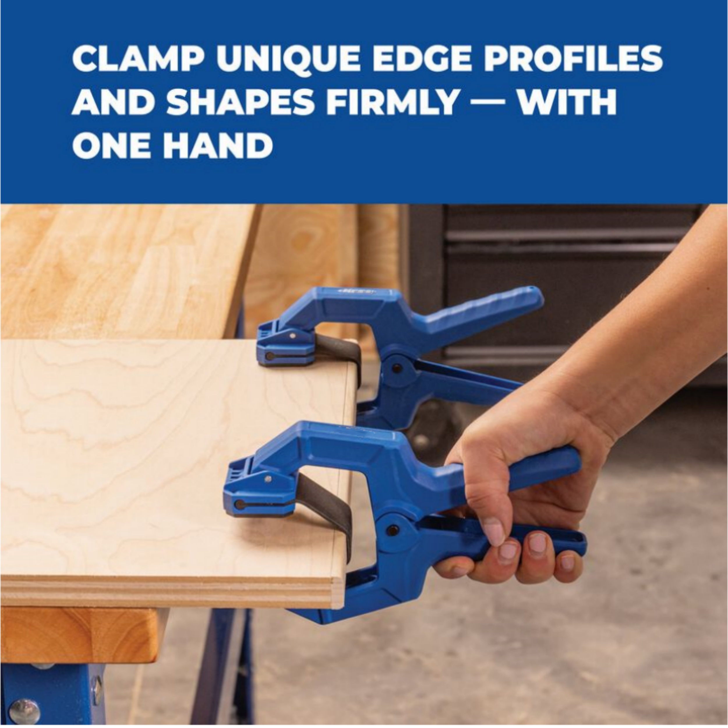 Edge Band Clamps – 4 Pack, One-Hand Application, Stretchable Band 