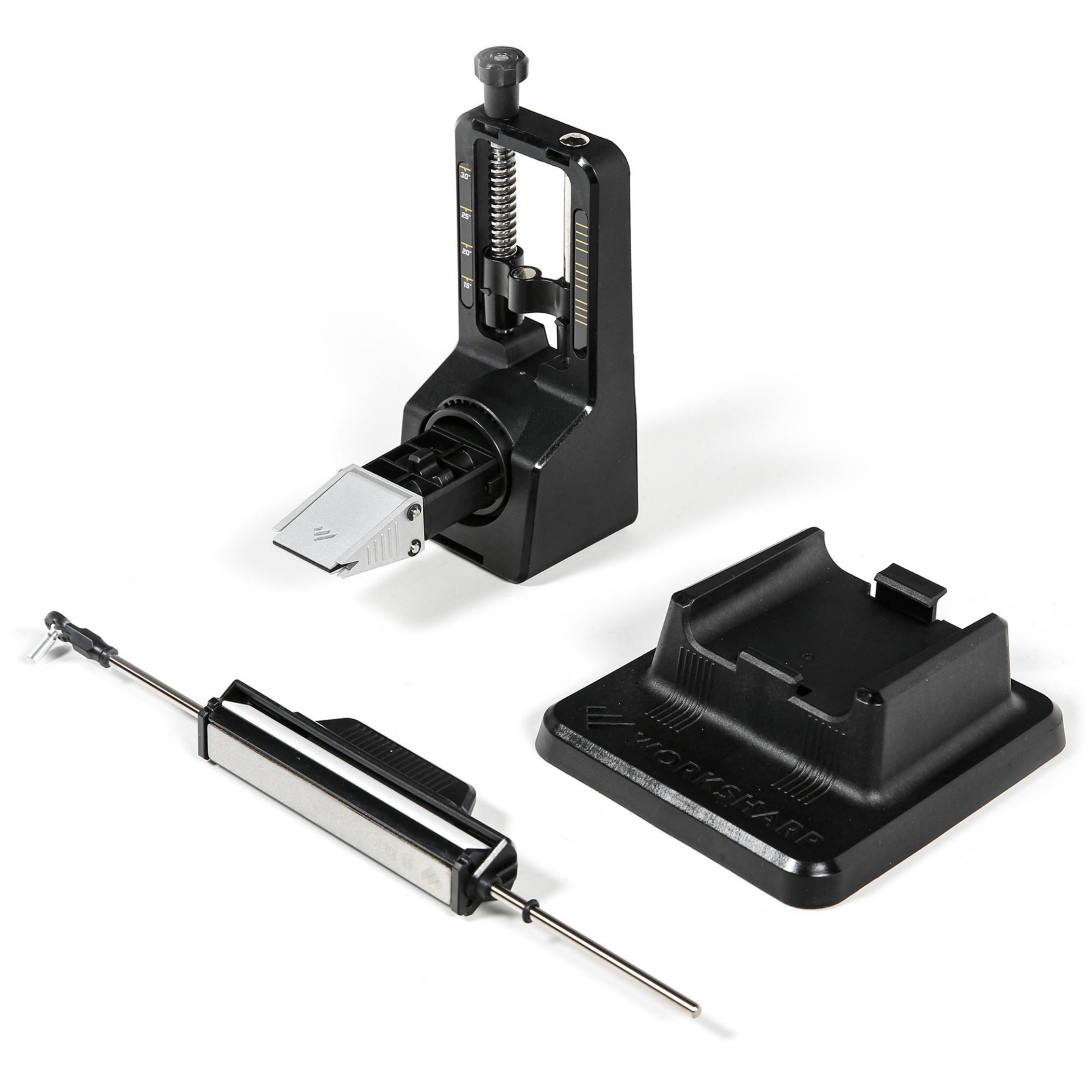 Precision Adjust Knife Sharpener – 3 Grits, 15‑30° Angle, Benchtop or Handheld 