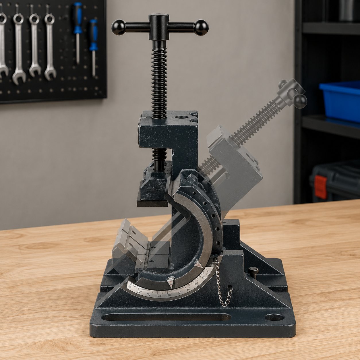 Adjustable Angle Drill Press Vise – Heavy Duty Precision Workholding Tool
