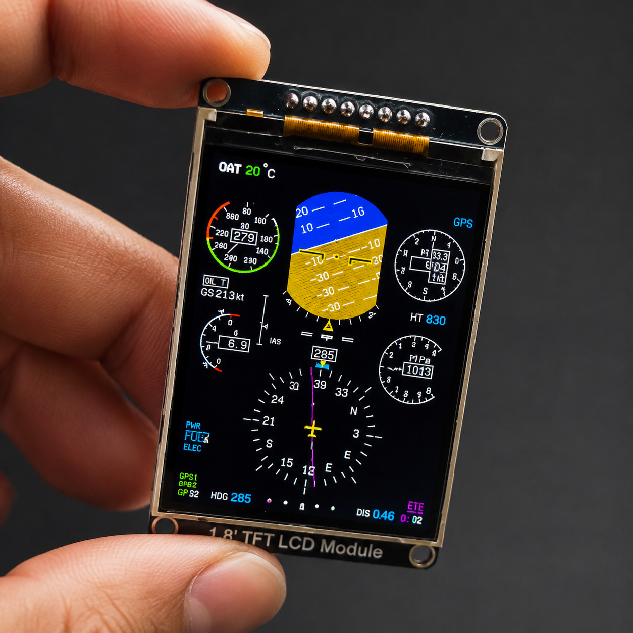 Micro Cockpit Display – Mini Aircraft Cockpit Simulation Display Module