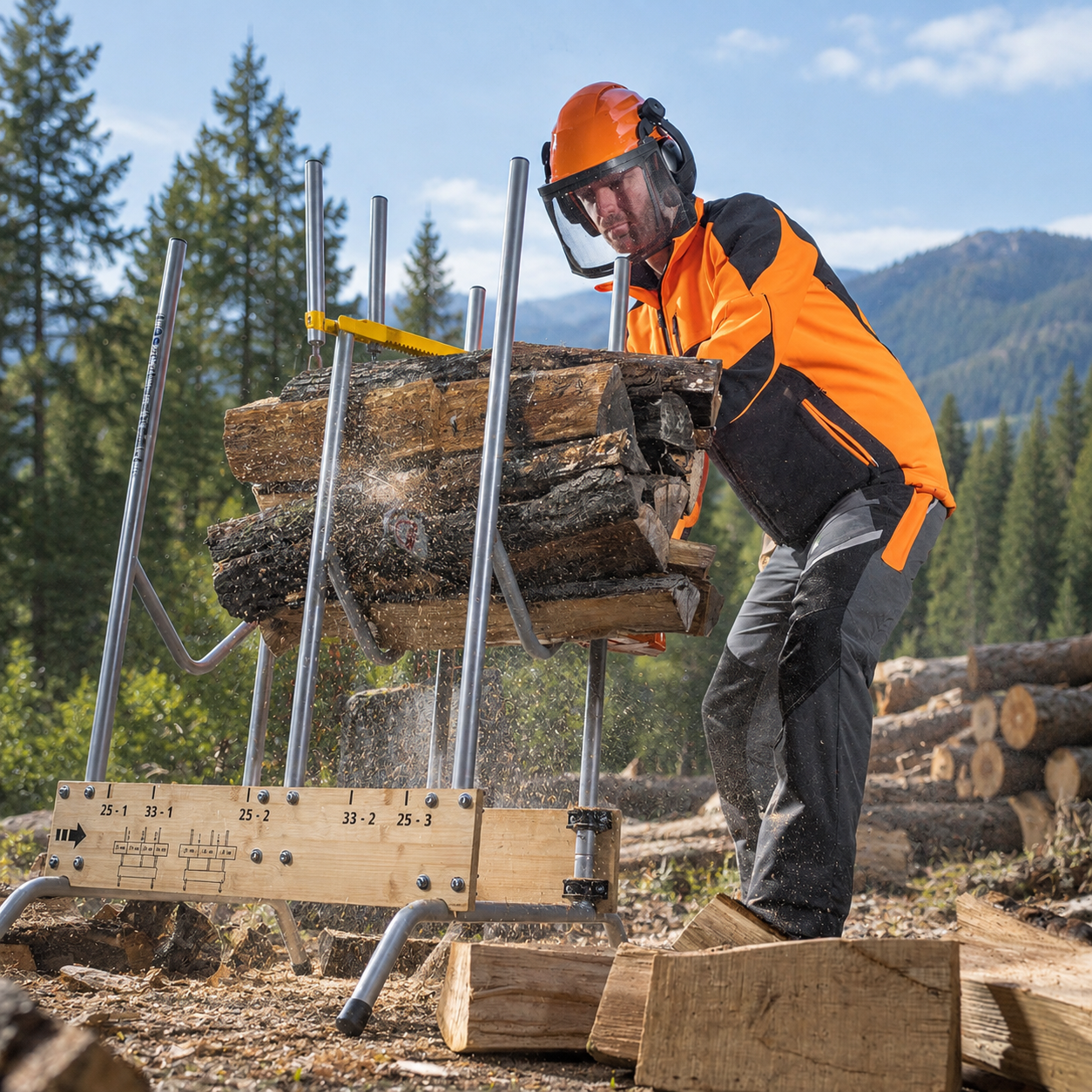 Foldable Chainsaw Log Saw Horse