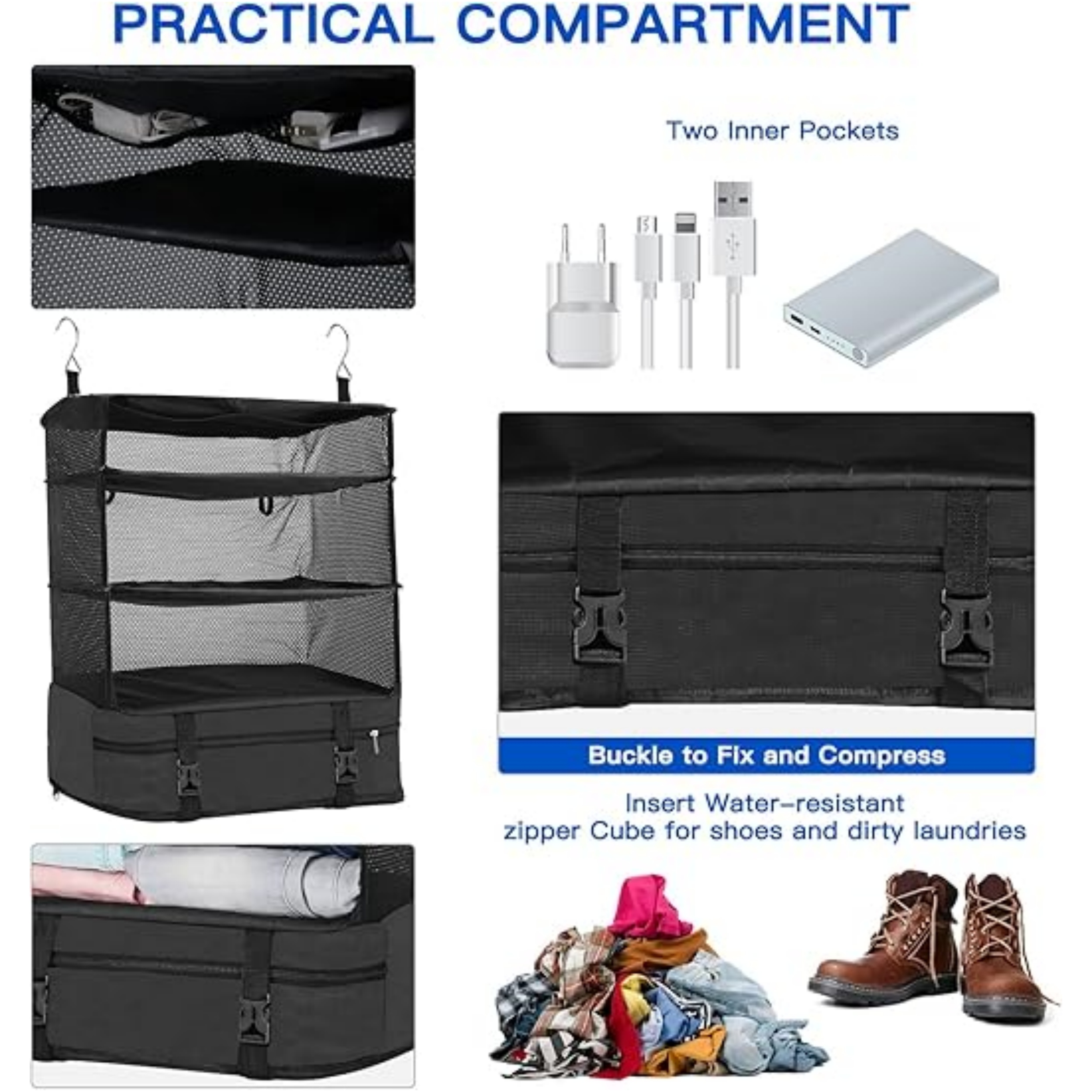 Travel Hanging Organizer with Toiletry Bag – Your Portable Wardrobe on the Go