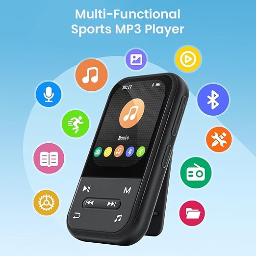 AUDIOCULAR X20 – 6-in-1 Smart MP3 Player with Pedometer & Heart Rate Tracking