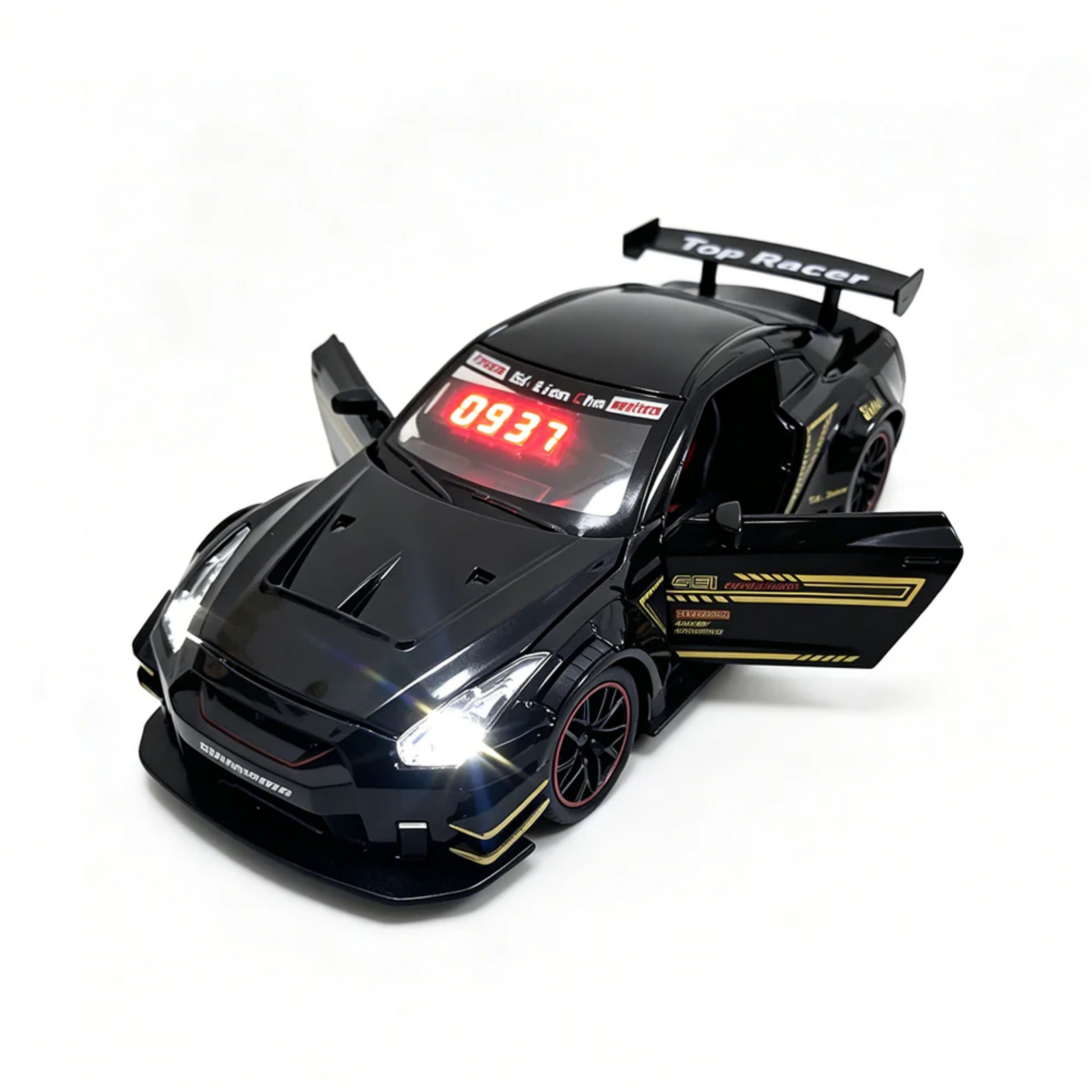 GTR Car Alarm Clock – Engine Sound, Light, Mist & Remote 